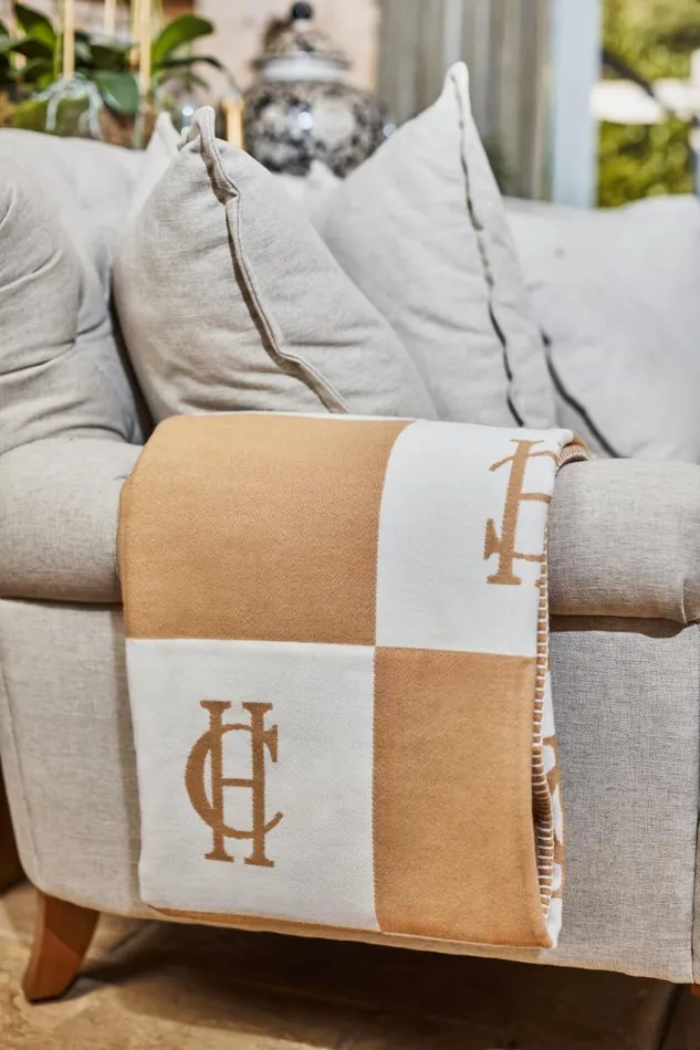 Women Blanket Holland Cooper Luxury Blanket Camel Cream