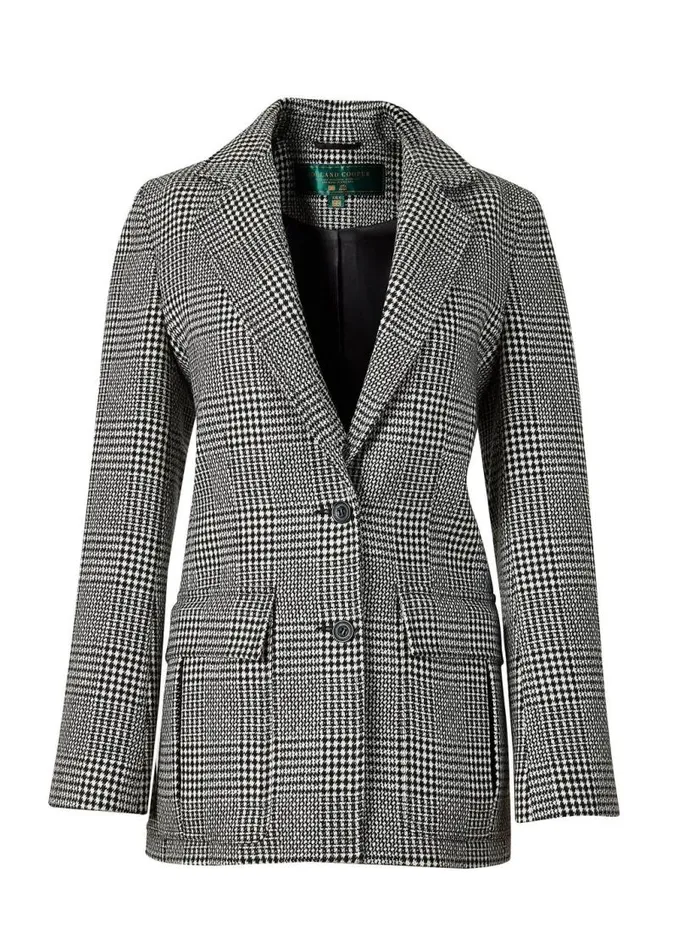 Women Blazers Holland Cooper Paddington Blazer Prince Of Wales Mono