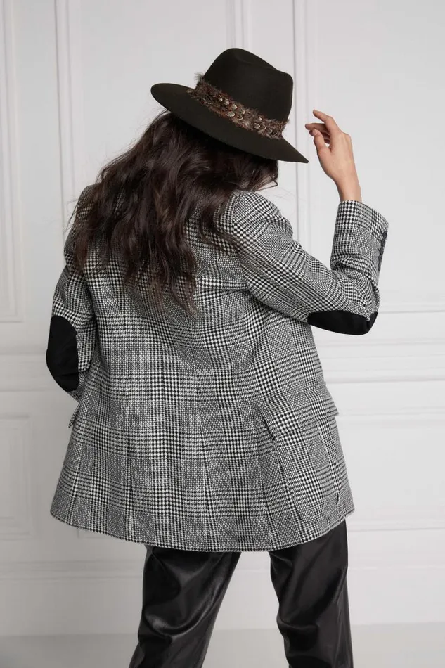 Women Blazers Holland Cooper Paddington Blazer Prince Of Wales Mono