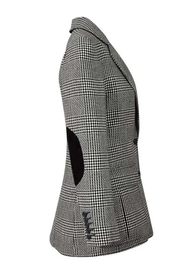Women Blazers Holland Cooper Paddington Blazer Prince Of Wales Mono