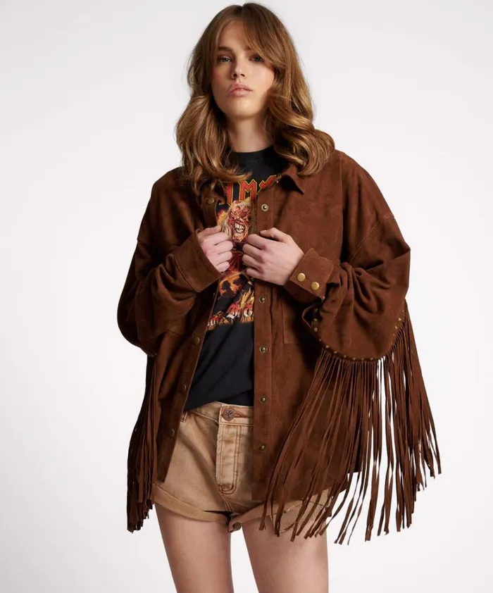 Women BLIND FOR LOVE FRINGED DARIA JACKET One Teaspoon Jackets