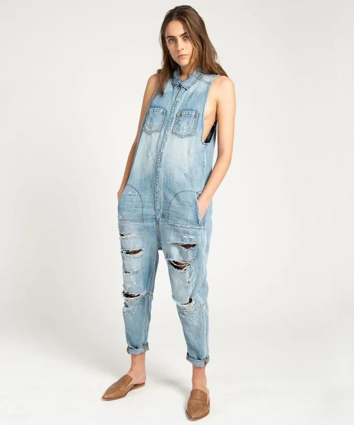 Women BLUE JANE BRAXTON UTILITY SUIT One Teaspoon Denim Jumpsuits