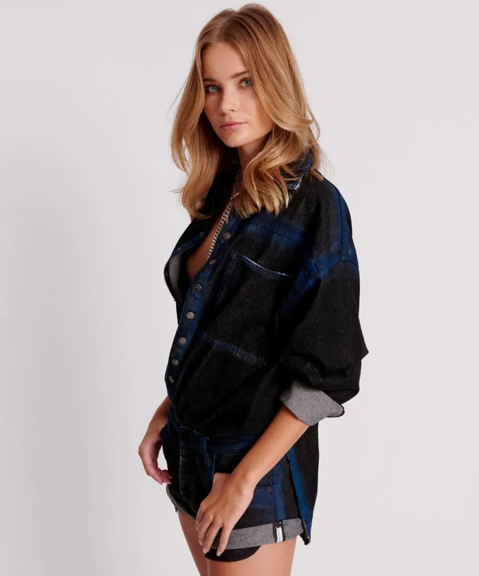 Women BLUE PUNK DARIA DENIM SHIRT One Teaspoon Denim Shirts Women BLUE PUNK DARIA DENIM SHIRT One Teaspoon Denim Shirts