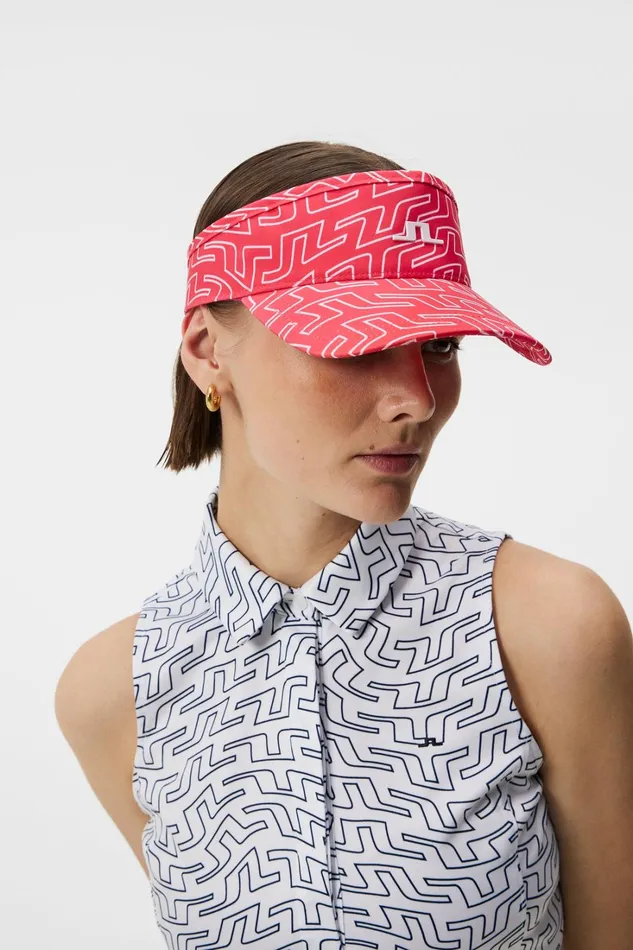 Women Bon Print Visor Azalea Outline Bridge Swirl JLindeberg Caps