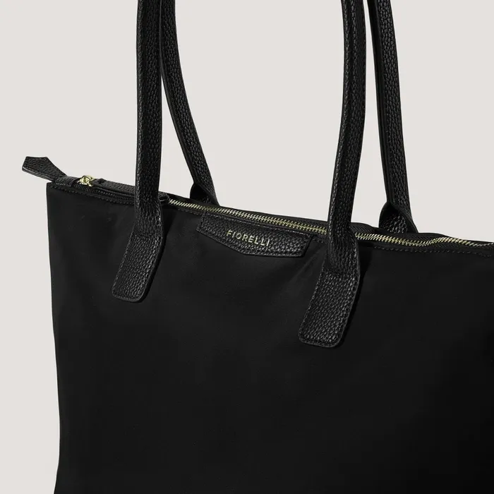 Women Bonnie Large Nylon Tote Black Fiorelli Tote Bags