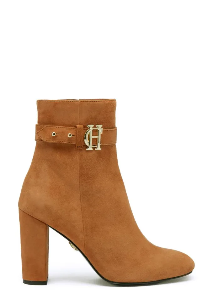 Women Boots Holland Cooper Mayfair Suede Ankle Boot Tan