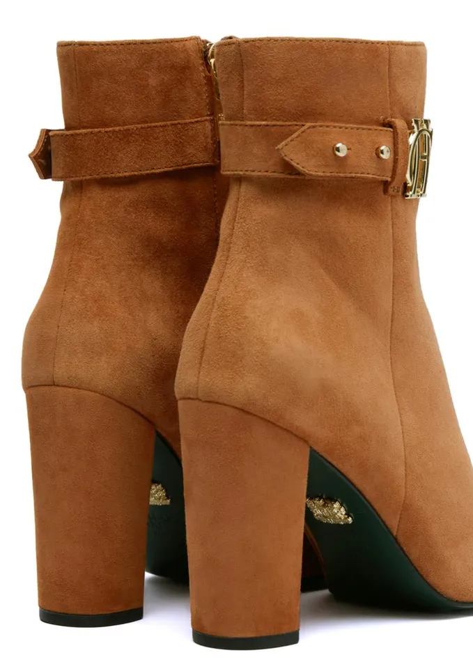 Women Boots Holland Cooper Mayfair Suede Ankle Boot Tan Women Boots Holland Cooper Mayfair Suede Ankle Boot Tan