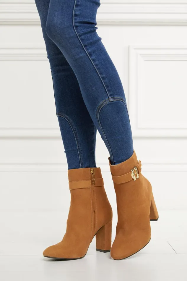 Women Boots Holland Cooper Mayfair Suede Ankle Boot Tan Women Boots Holland Cooper Mayfair Suede Ankle Boot Tan