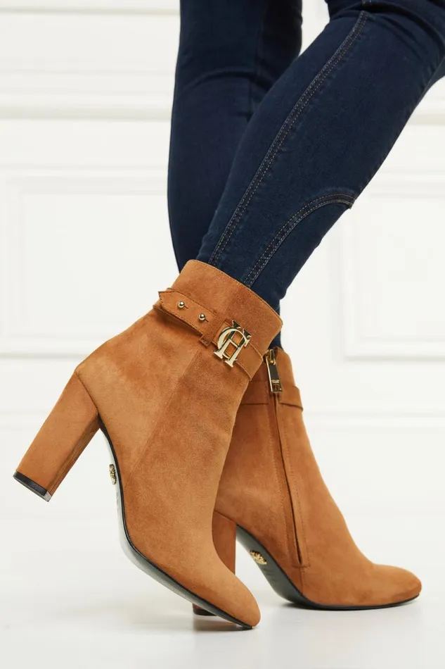 Women Boots Holland Cooper Mayfair Suede Ankle Boot Tan Women Boots Holland Cooper Mayfair Suede Ankle Boot Tan