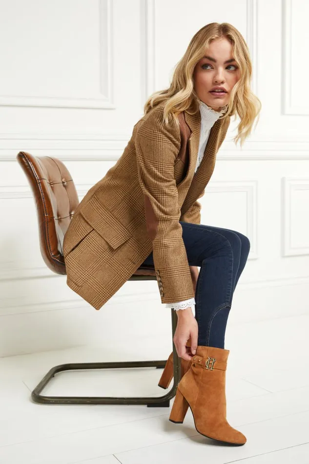 Women Boots Holland Cooper Mayfair Suede Ankle Boot Tan Women Boots Holland Cooper Mayfair Suede Ankle Boot Tan