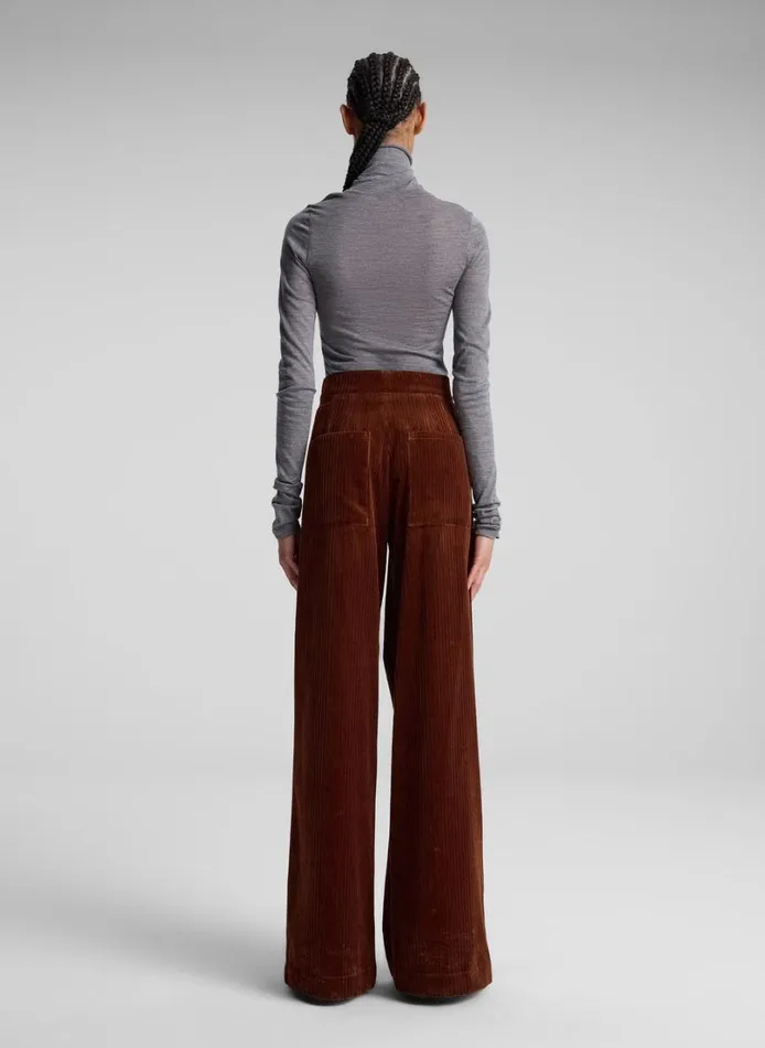 Women Bottoms ALC Andrew Wide Leg Corduroy Pant Brandy