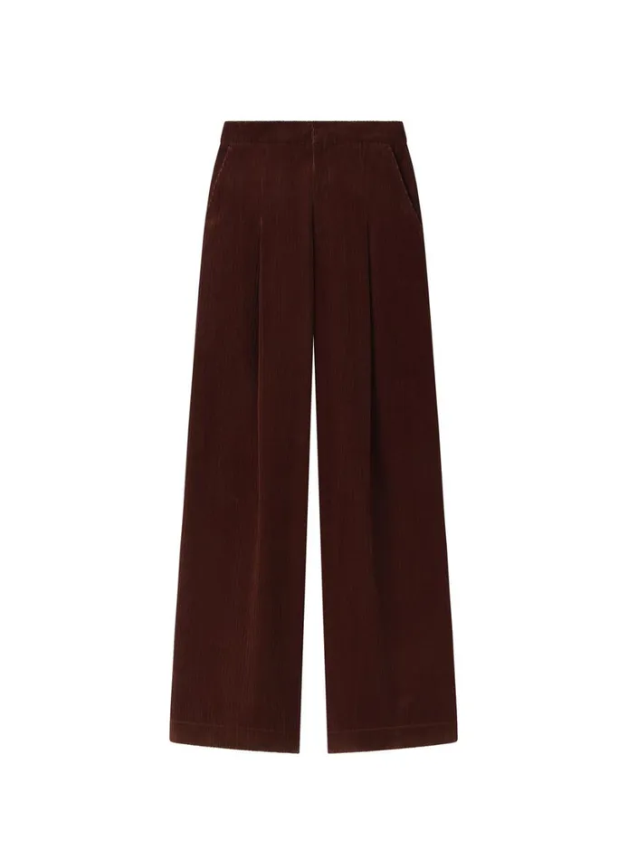 Women Bottoms ALC Andrew Wide Leg Corduroy Pant Brandy