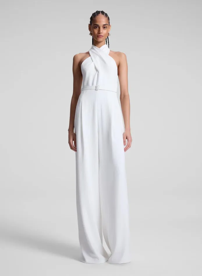 Women Bottoms ALC Murphy II Wide Leg Jumpsuit White