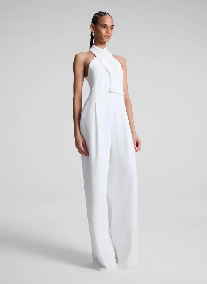 Women Bottoms ALC Murphy II Wide Leg Jumpsuit White