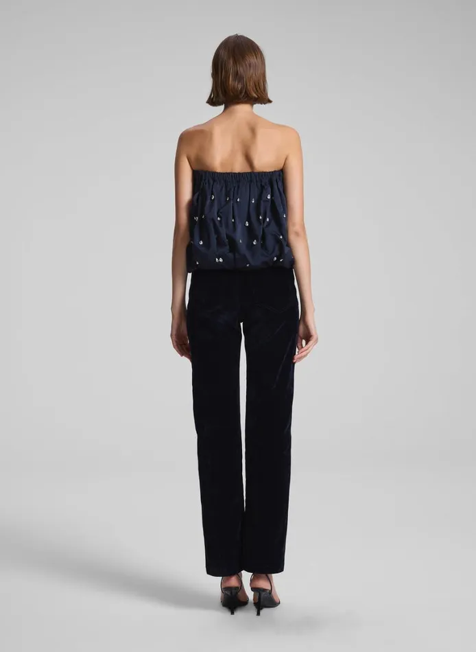 Women Bottoms ALC Willie Velvet Pant Navy
