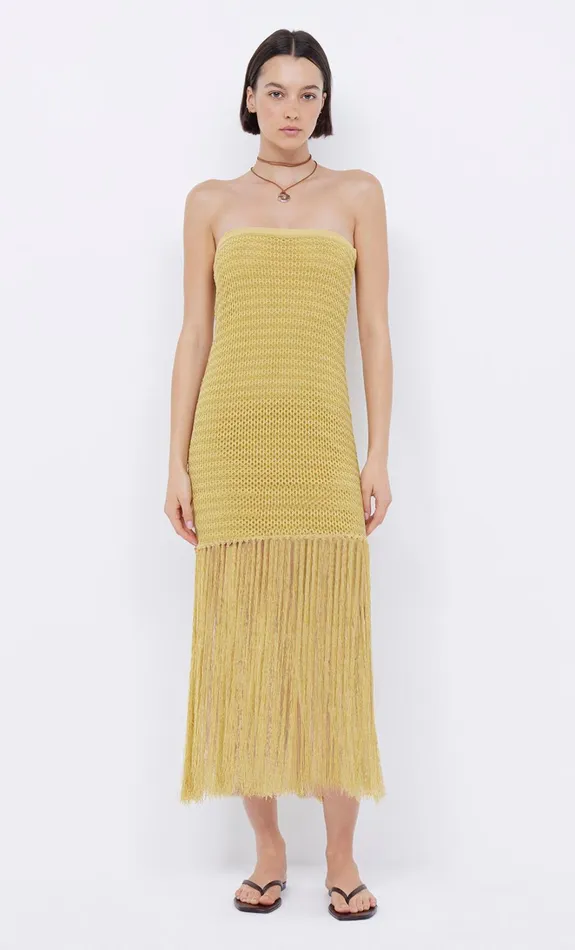 Women CALISTA STRAPLESS DRESS 8211 CITRUS Bec Bridge Midi Dresses