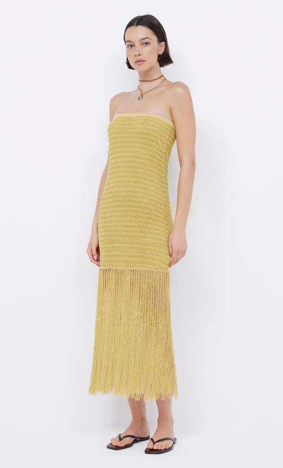 Women CALISTA STRAPLESS DRESS 8211 CITRUS Bec Bridge Midi Dresses
