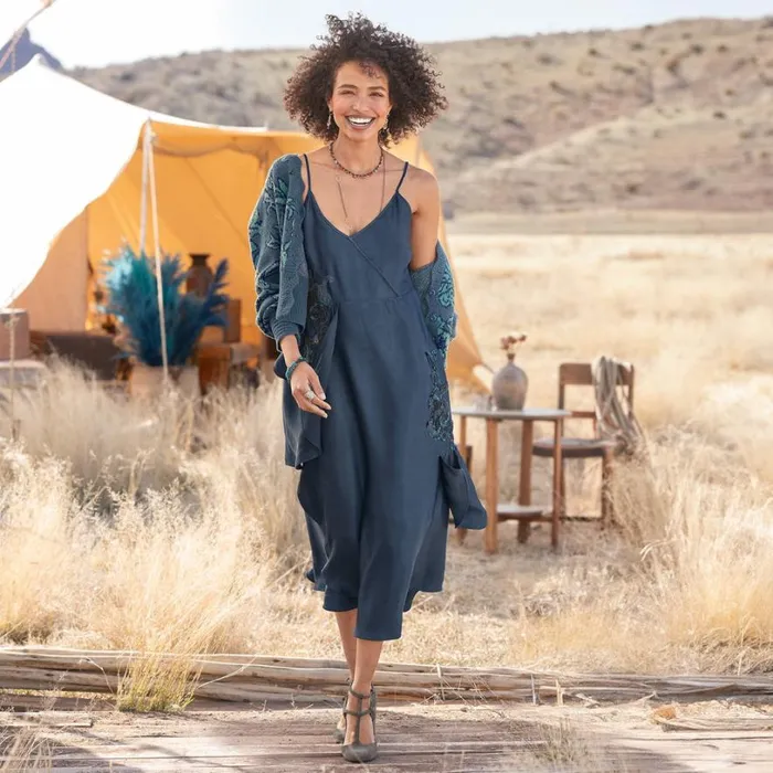 Women Capri Dress Charcoal Sundance Catalog Dresses and Jumpsuits