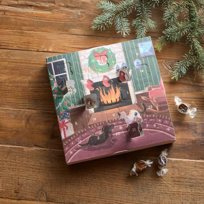 Women Caramel Christmas Advent Calendar Sundance Catalog Seasonal