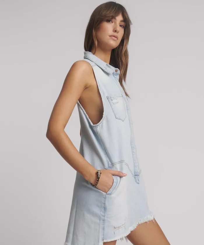 Women CASANOVA DENIM BRAXTON DRESS One Teaspoon Denim Dresses