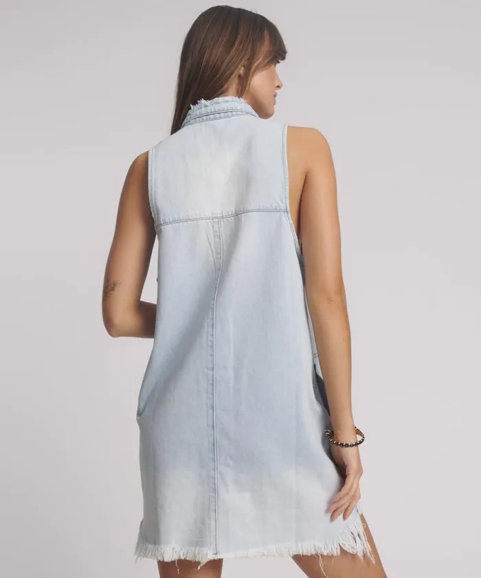 Women CASANOVA DENIM BRAXTON DRESS One Teaspoon Denim Dresses