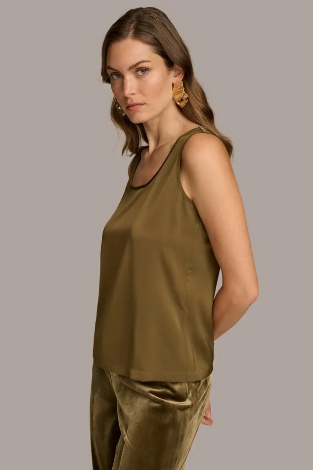 Women CHARMEUSE SCOOP NECK CAMI Beech Donna Karan New York Sweaters And Tops Women CHARMEUSE SCOOP NECK CAMI Beech Donna Karan New York Sweaters And Tops