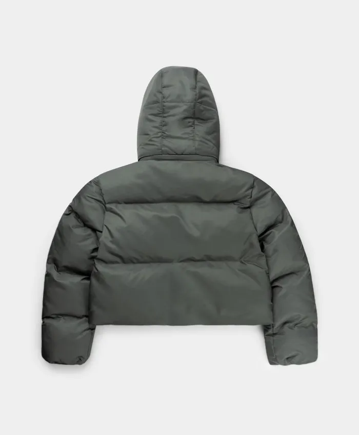 Women Chic Green Epuffa Cropped Daily Paper Jackets
