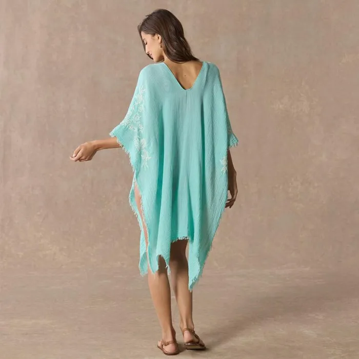 Women Christa Embroidered Coverup Turquoise Sundance Catalog Swimwear Women Christa Embroidered Coverup Turquoise Sundance Catalog Swimwear