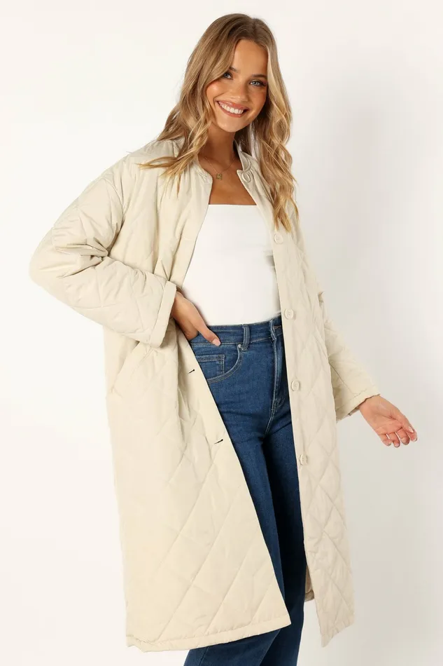 Women Clea Quilted Jacket Bone Jackets and Coats Petal and Pup