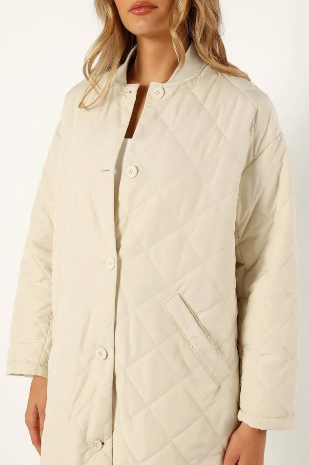 Women Clea Quilted Jacket Bone Jackets and Coats Petal and Pup