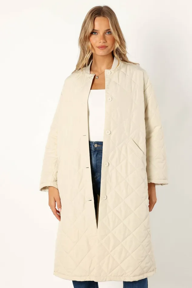 Women Clea Quilted Jacket Bone Jackets and Coats Petal and Pup