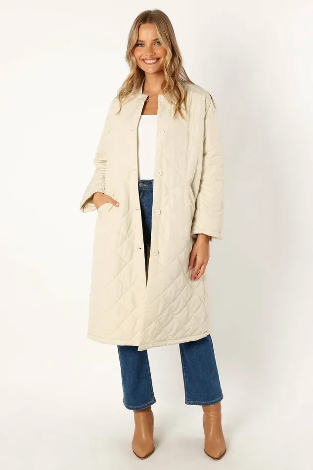 Women Clea Quilted Jacket Bone Jackets and Coats Petal and Pup