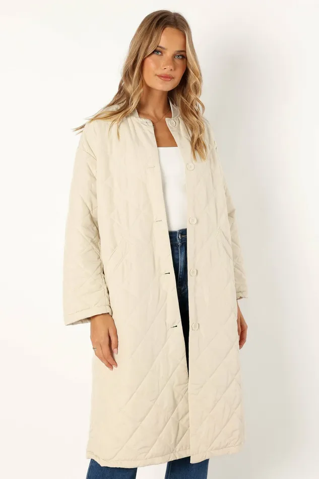Women Clea Quilted Jacket Bone Jackets and Coats Petal and Pup