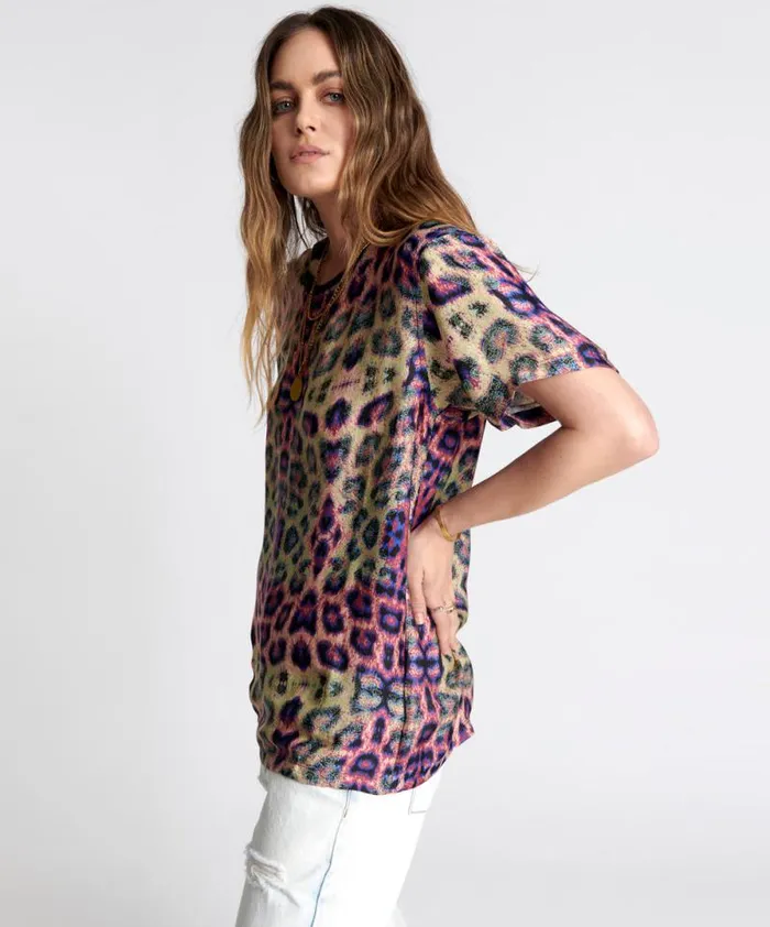 Women COLLISION SATIN TEE One Teaspoon Tees and Tanks Women COLLISION SATIN TEE One Teaspoon Tees and Tanks