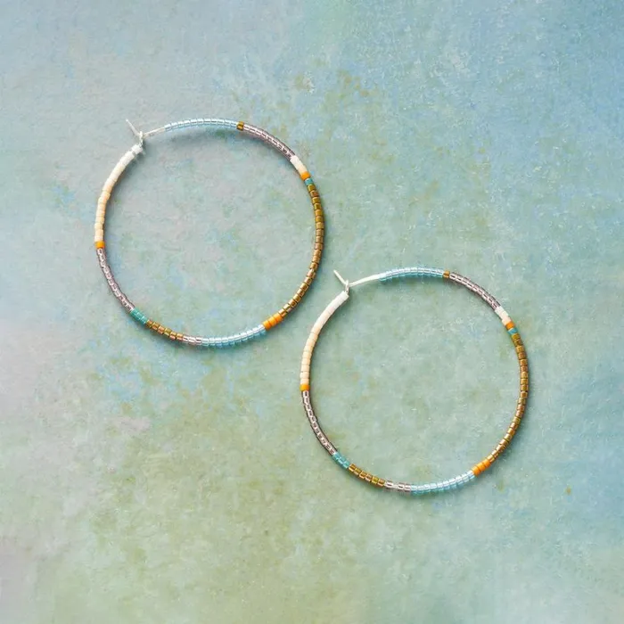 Women Color Block Hoop Earrings Sundance Catalog Earrings