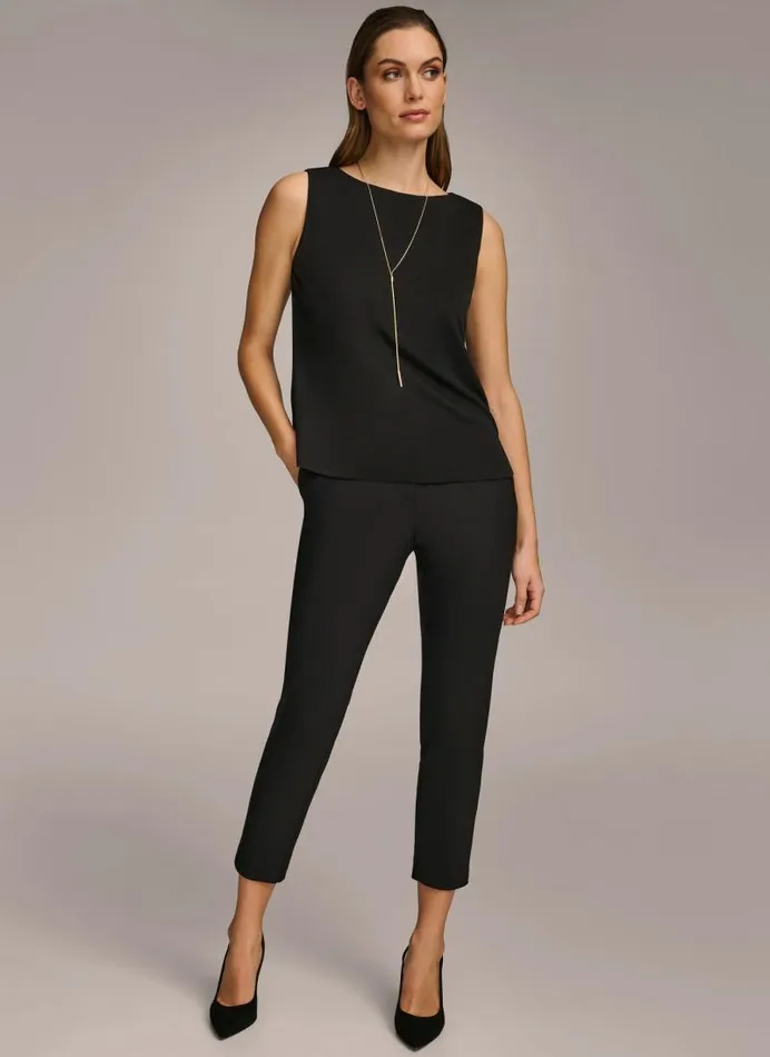 Women CREW NECK LAYERING KNIT Black Donna Karan New York Sweaters And Tops Women CREW NECK LAYERING KNIT Black Donna Karan New York Sweaters And Tops