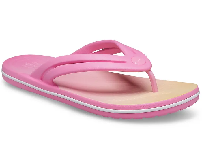 Women Crocs Crocband Ombre Flip Pink Lemonade Multi FlipFlops