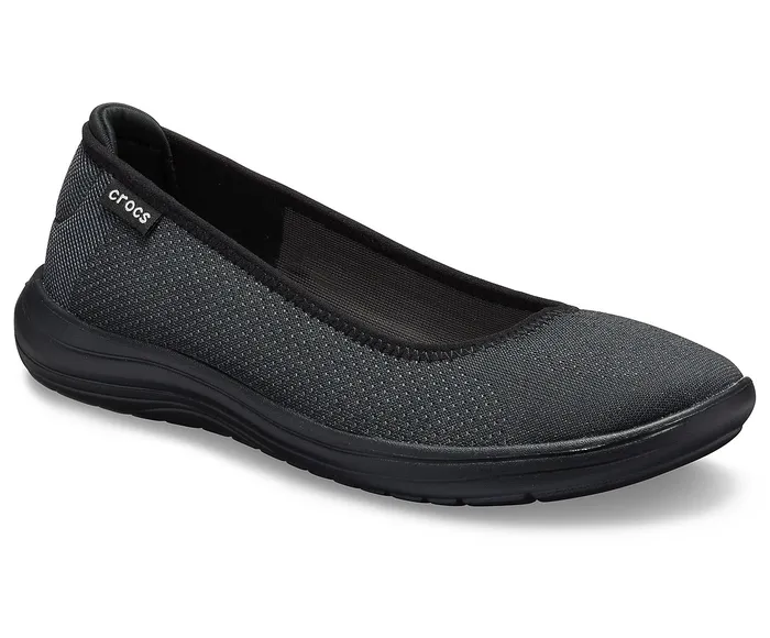 Women Crocs Crocs Reviva Flat Black Black Flats