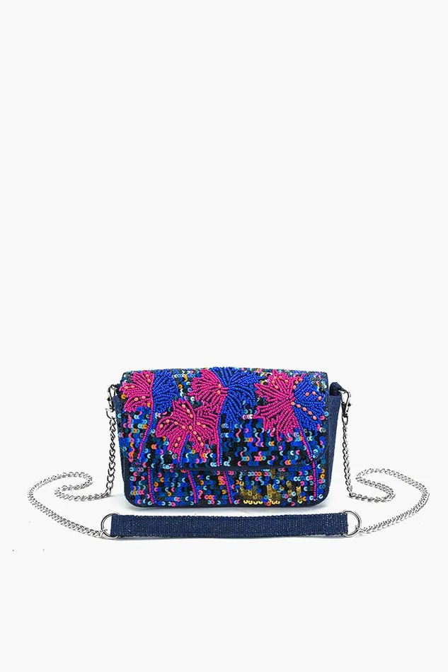 Women Crossbody Bags America and Beyond Palm Shimmers Crossbody Bag