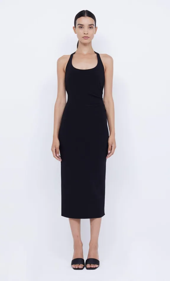 Women CYNDIE HALTER MIDI DRESS 8211 BLACK Bec Bridge Midi Dresses