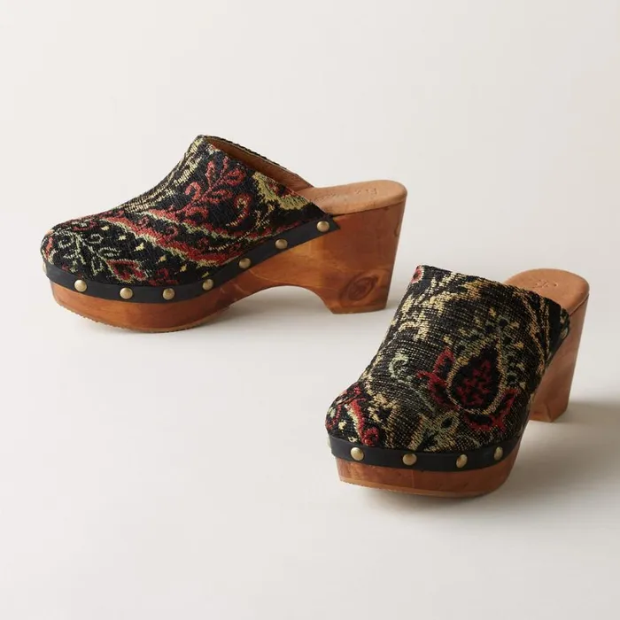 Women Cyrilla Clogs Black Multi Sundance Catalog Shoes Women Cyrilla Clogs Black Multi Sundance Catalog Shoes