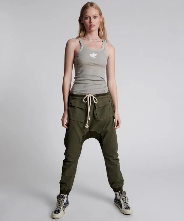 Women DARK KHAKI CARGO CADET PANTS One Teaspoon Bottoms