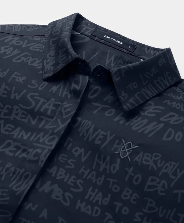 Women Deep Navy Raine Shirt Daily Paper Shirts Women Deep Navy Raine Shirt Daily Paper Shirts