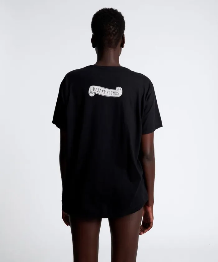 Women DEEPER SOUNDSCAPE ORGANIC UNISEX TEE One Teaspoon Basic Tees