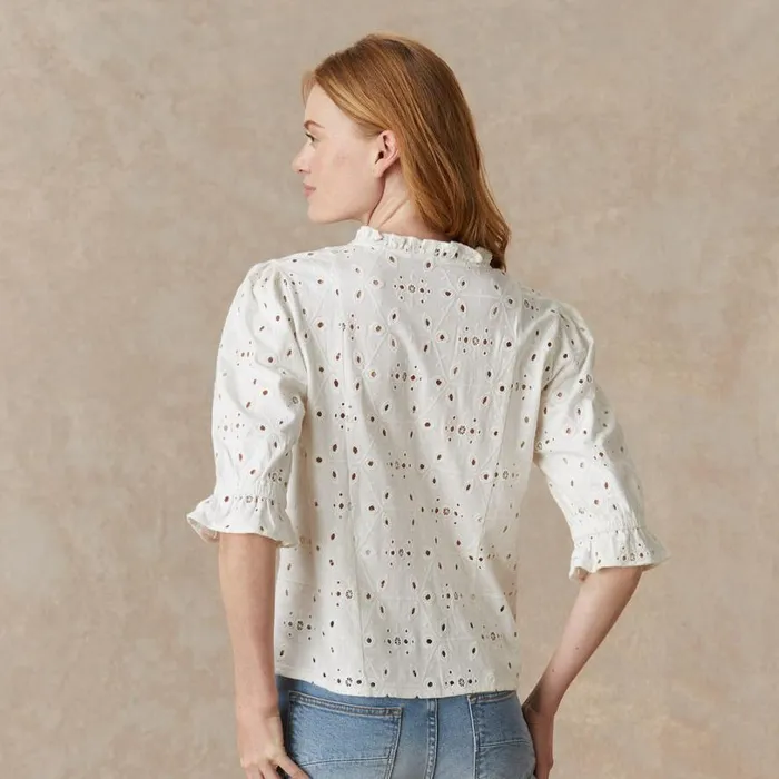 Women Delaney Eyelet Top White Sundance Catalog Tops Women Delaney Eyelet Top White Sundance Catalog Tops