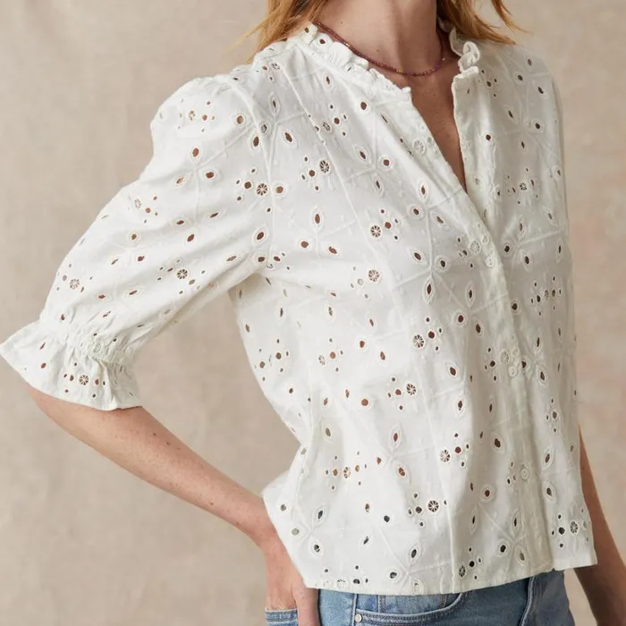Women Delaney Eyelet Top White Sundance Catalog Tops Women Delaney Eyelet Top White Sundance Catalog Tops