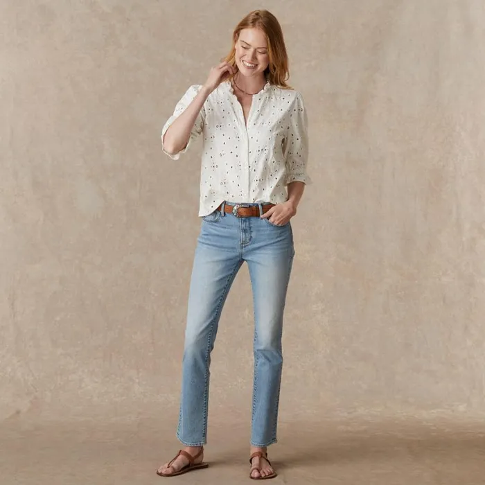 Women Delaney Eyelet Top White Sundance Catalog Tops Women Delaney Eyelet Top White Sundance Catalog Tops