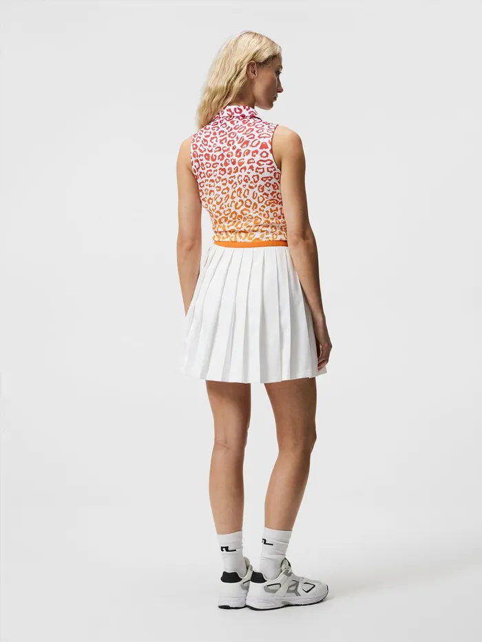Women Dena Print Sleeveless Top Leo Reflect Sunset JLindeberg Polo Shirts