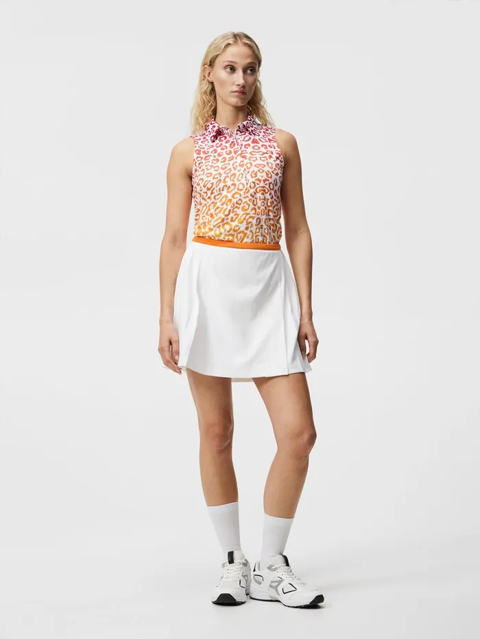 Women Dena Print Sleeveless Top Leo Reflect Sunset JLindeberg Polo Shirts