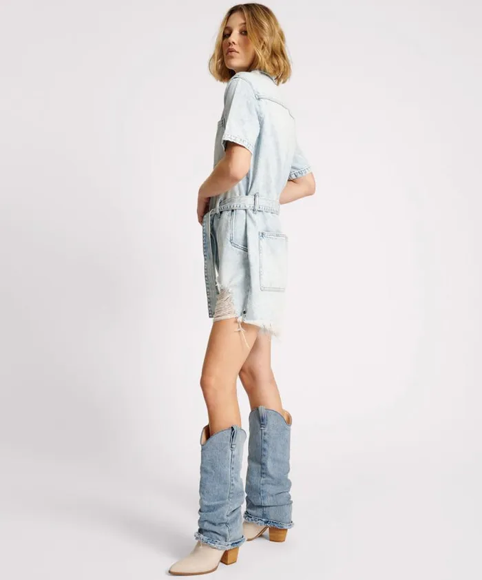 Women DEPECHE BLUE NIGHT MOVERS DENIM JUMPSUIT One Teaspoon Denim Jumpsuits Women DEPECHE BLUE NIGHT MOVERS DENIM JUMPSUIT One Teaspoon Denim Jumpsuits